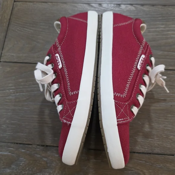 Taos Star Burst Red Canvas Sneakers, Women's Size 7.5 - Picture 6 of 8